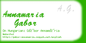 annamaria gabor business card